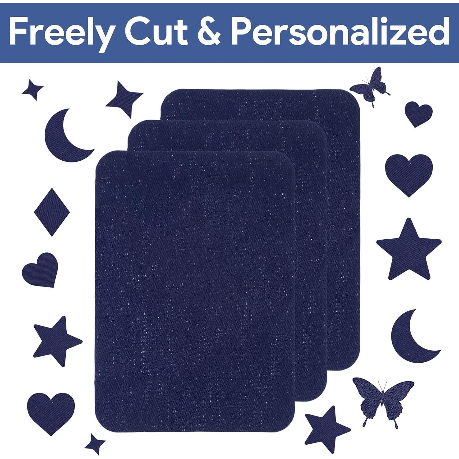 12 Parches de Planchar Jeqqinuz 7.5x10.5 cm Azul Marino