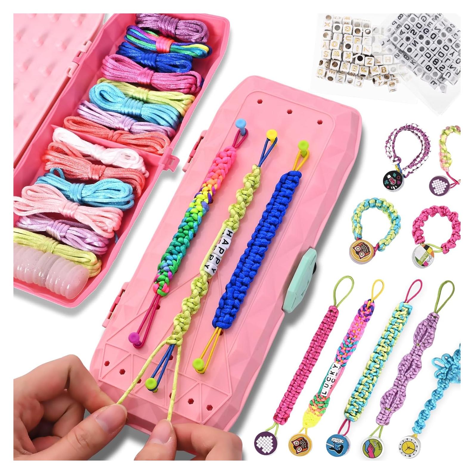 Kit de Pulseras de Amistad Cangroo con Telar Rosa 200 Cuentas