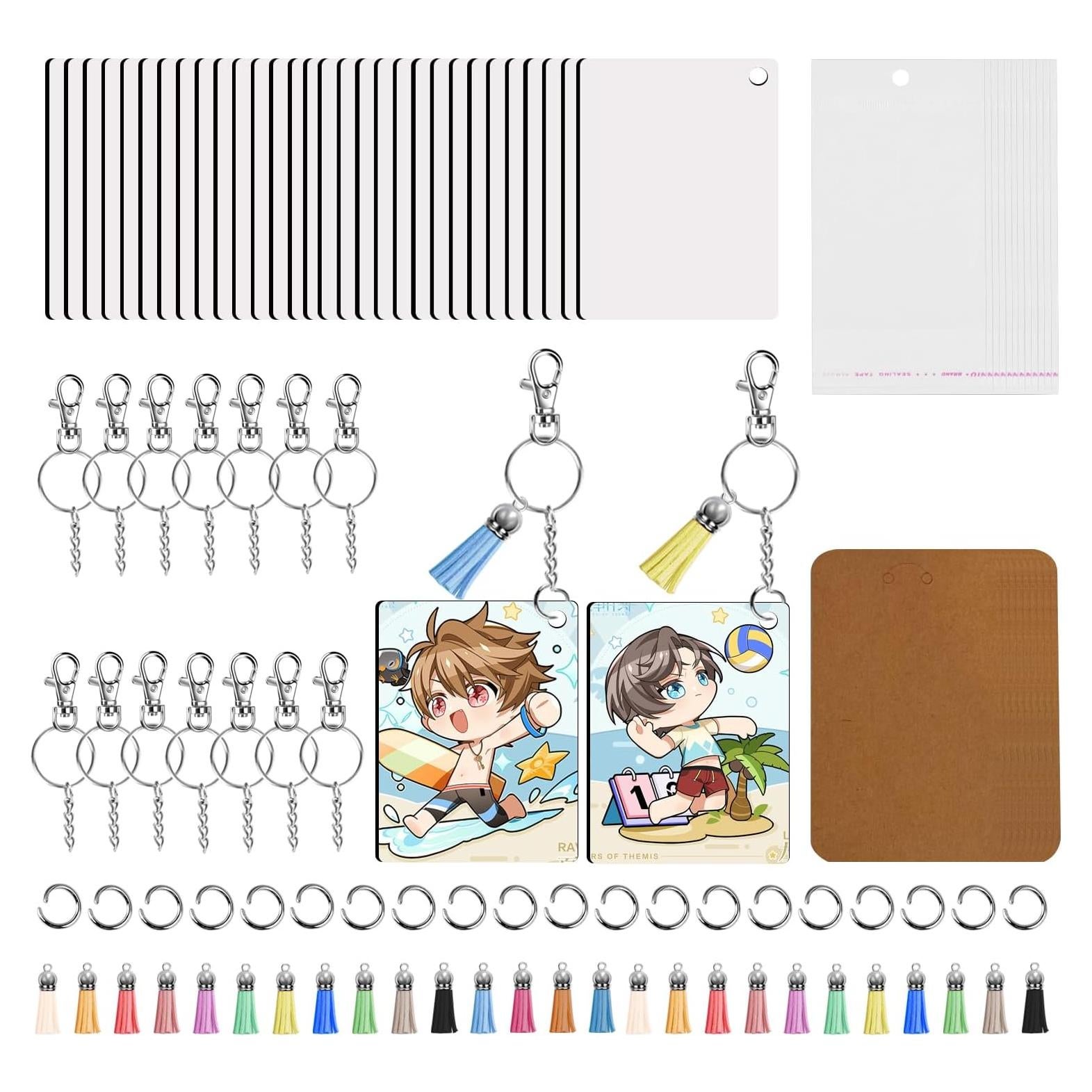 Blanks de Llaveros de Sublimación Fesorsi 210 Piezas MDF