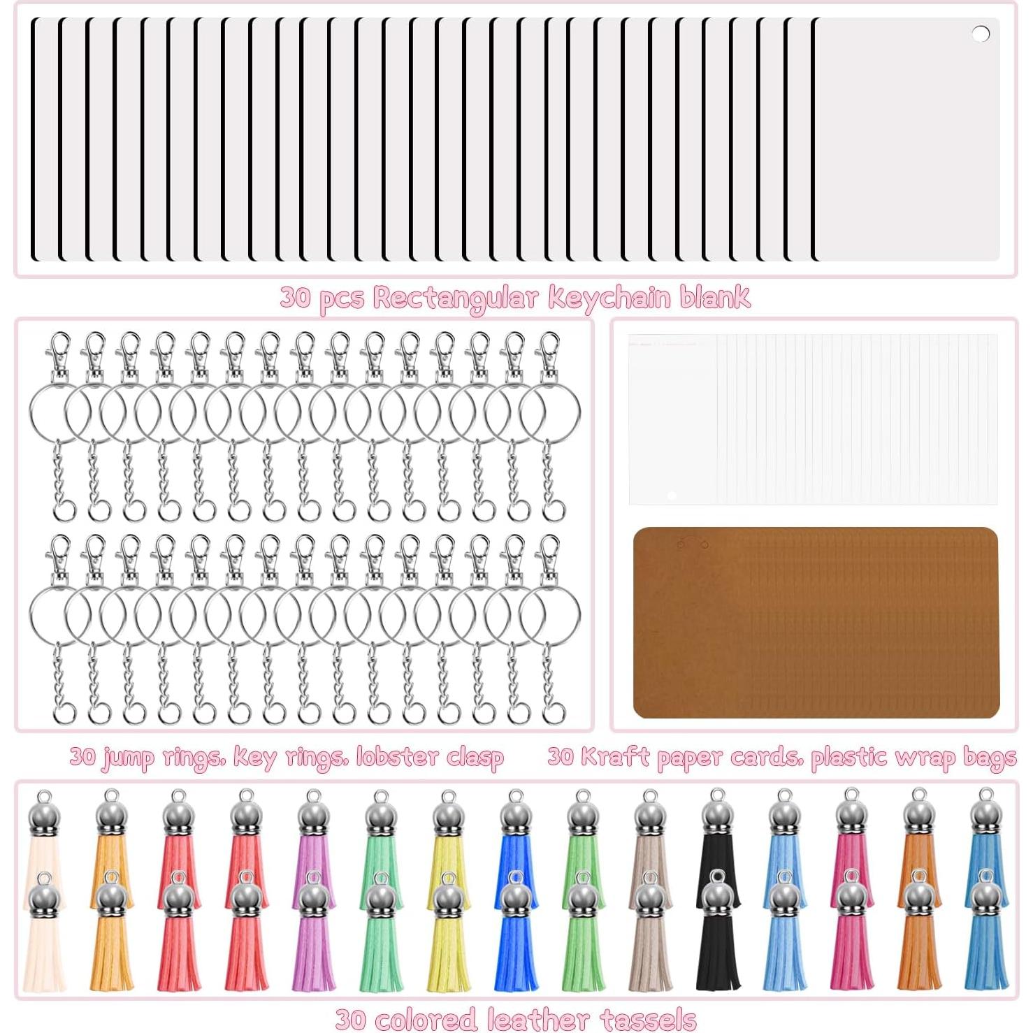 Blanks de Llaveros de Sublimación Fesorsi 210 Piezas MDF