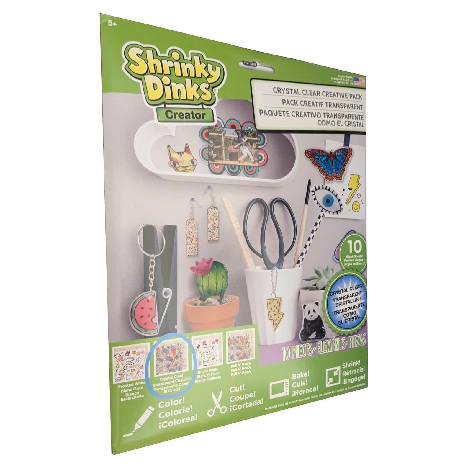 Paquete Creativo Shrinky Dinks 10 Hojas Cristal Claro 20.32 cm