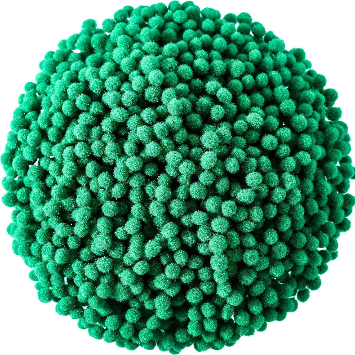 Pom Poms Shappy 2000 Piezas 6 mm Verde para Manualidades