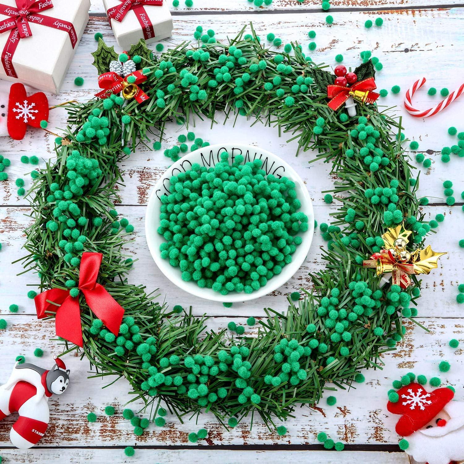 Pom Poms Shappy 2000 Piezas 6 mm Verde para Manualidades