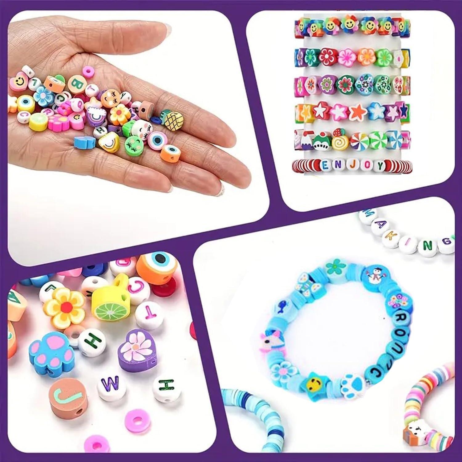 Kit de Pulseras HHOOMY 1000 Piezas Cuentas de Arcilla