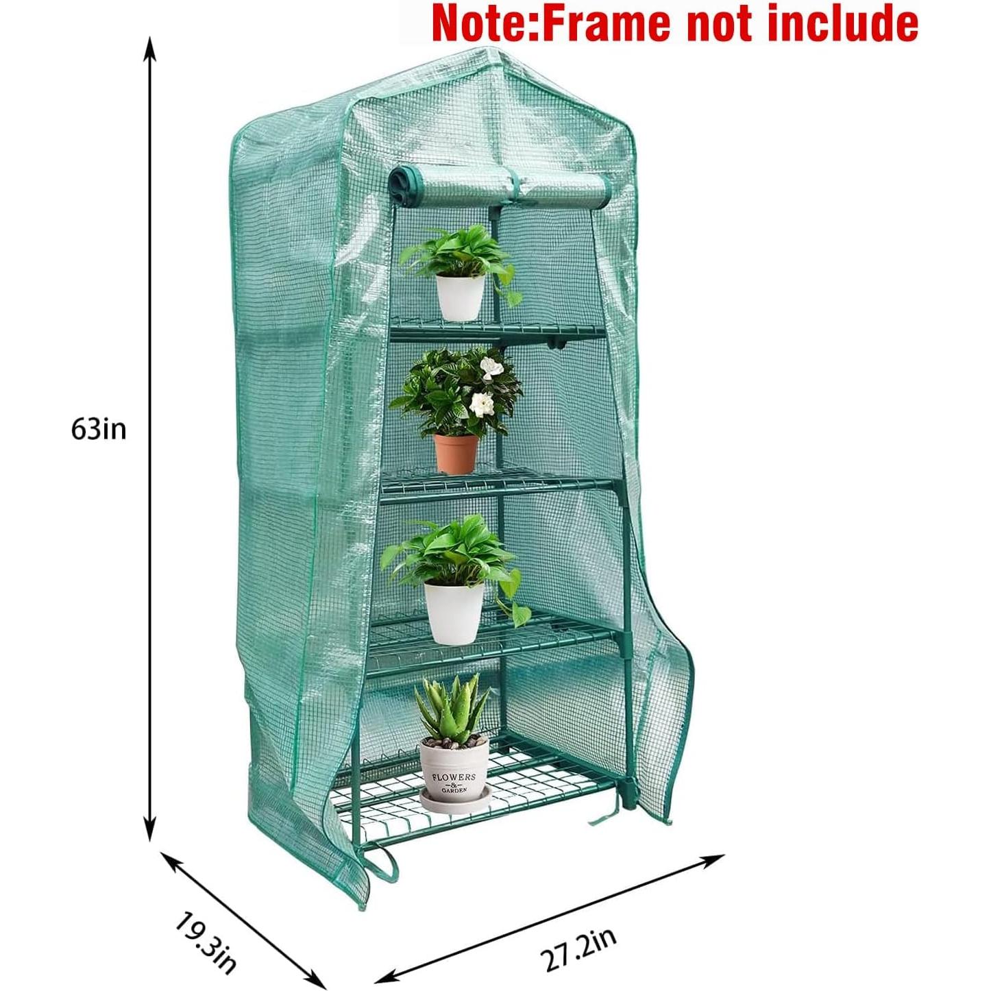 Cubierta de Invernadero Sfcddtlg PE 160x69.1x49 cm con Cremallera
