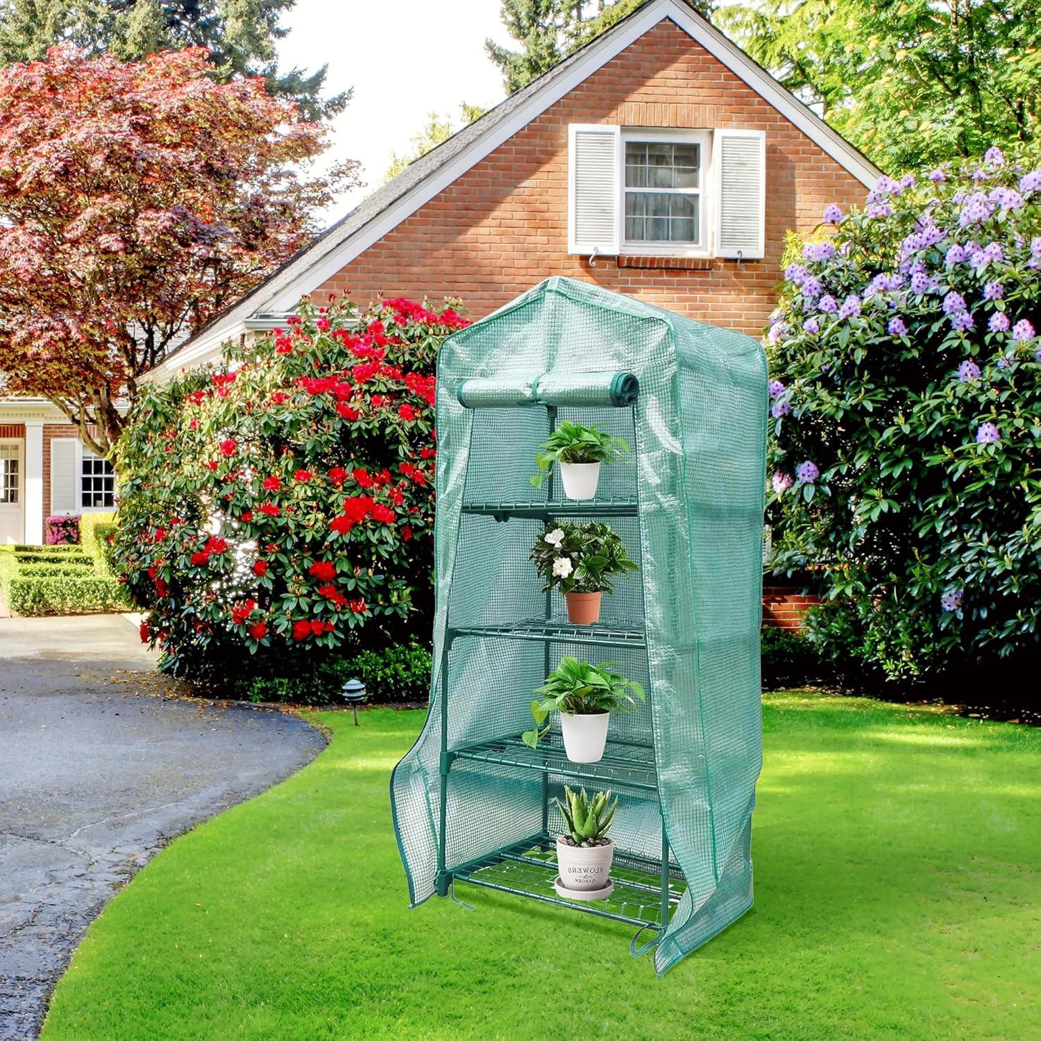 Cubierta de Invernadero Sfcddtlg PE 160x69.1x49 cm con Cremallera