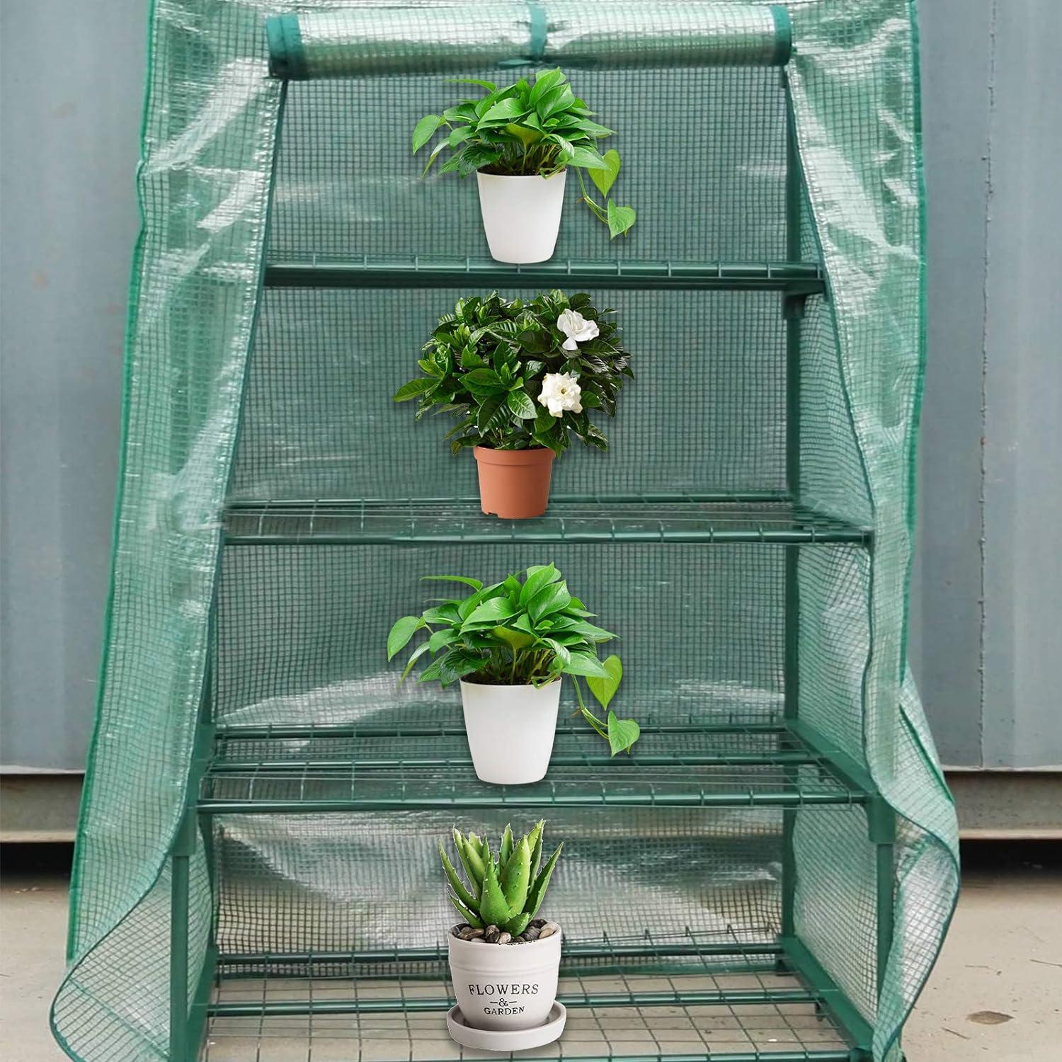 Cubierta de Invernadero Sfcddtlg PE 160x69.1x49 cm con Cremallera