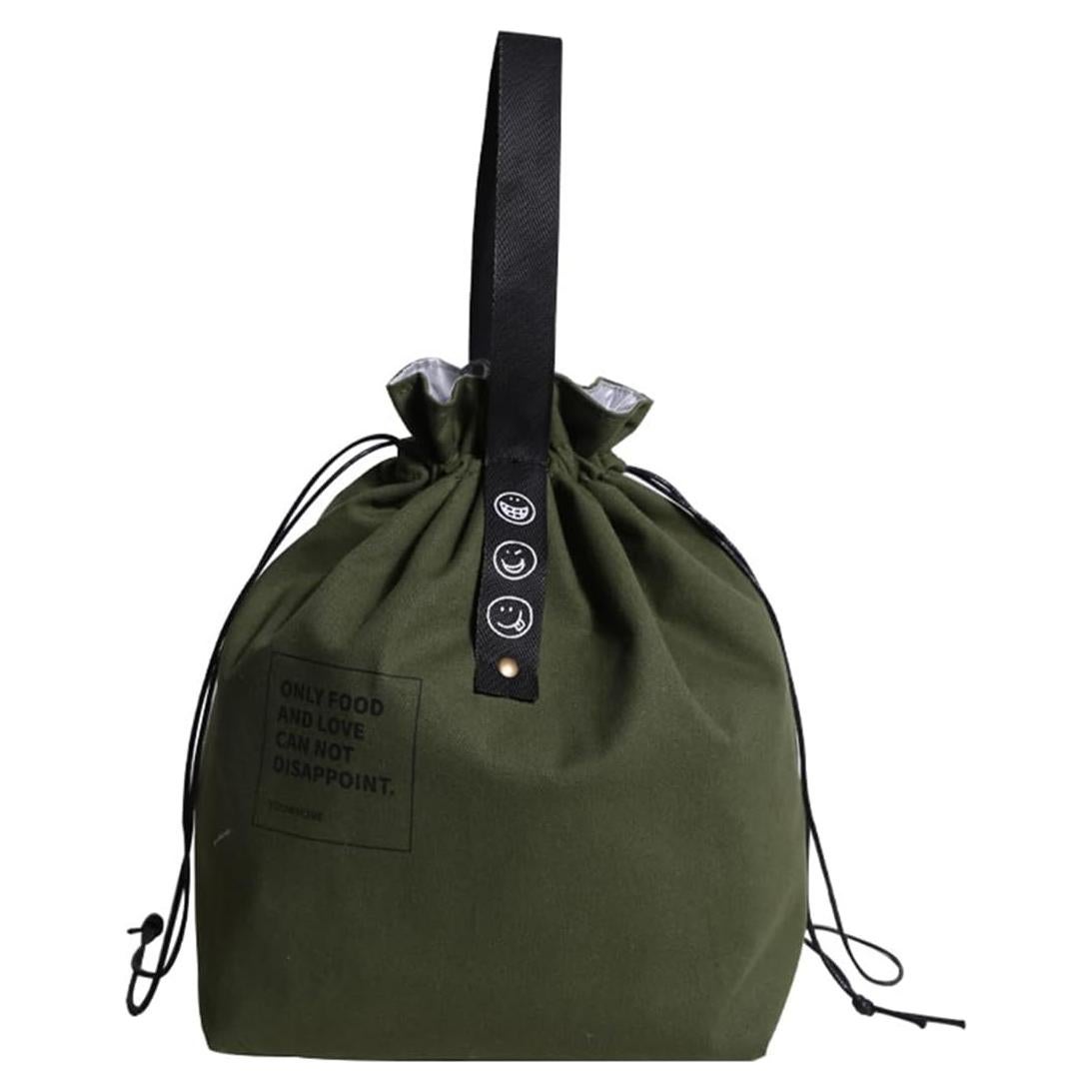 Bolsa de Almuerzo Aislada XINSHUN de Canvas 2L con Cierre de Cuerda