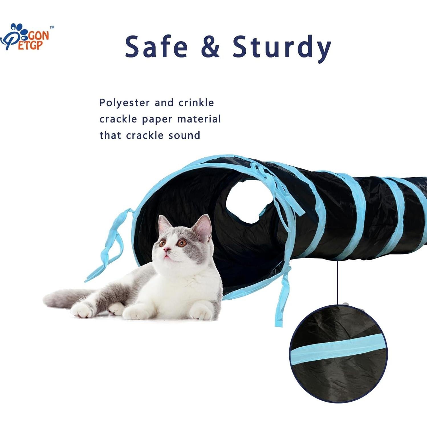 Túneles para Gatos GONPETGP 3 en 1 Interactivos 220cm