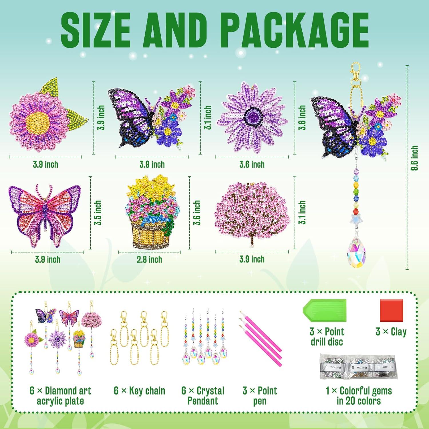 6 Piezas Kit de Pintura de Diamantes Pecopcock Primavera