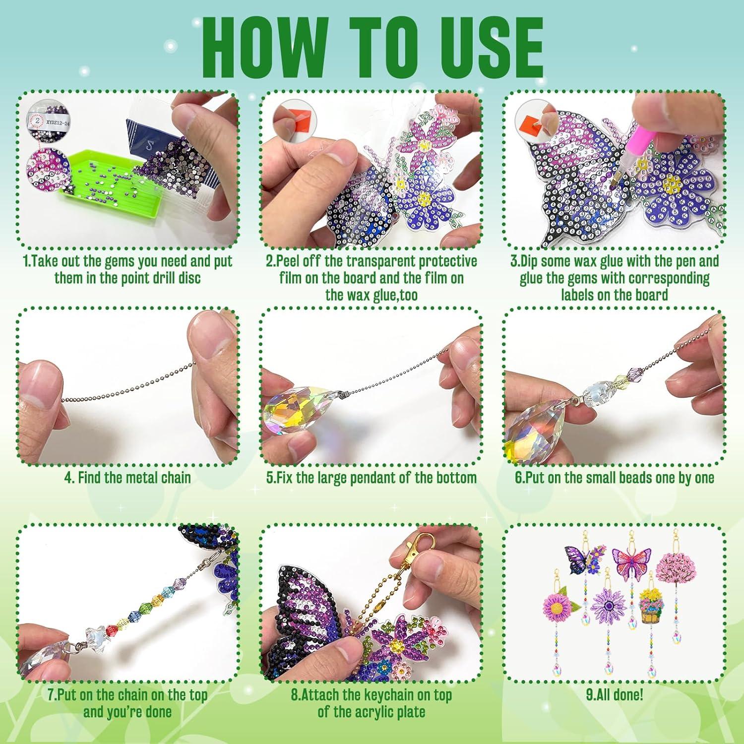 6 Piezas Kit de Pintura de Diamantes Pecopcock Primavera