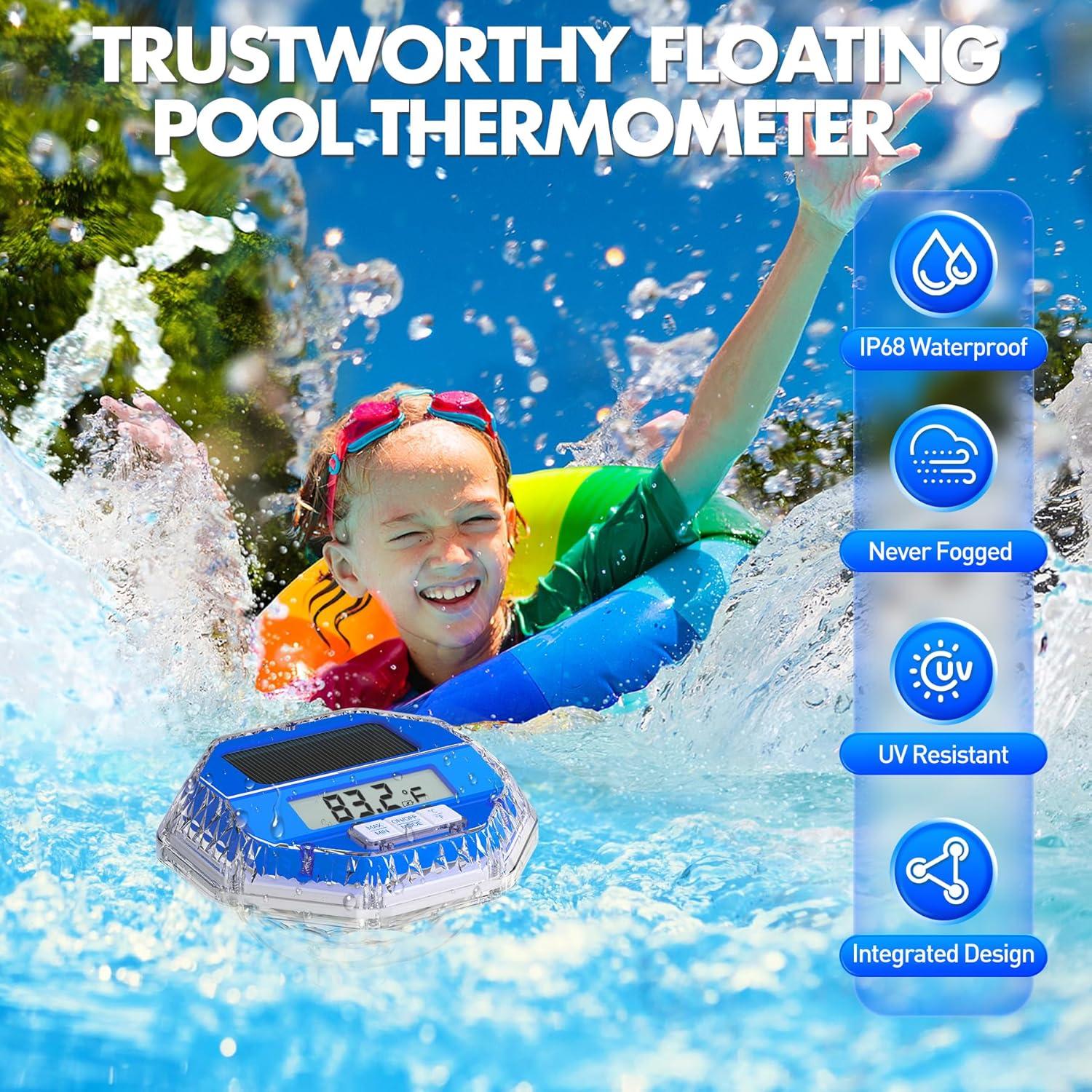 Termómetro Flotante Solar Sinbyuer CT910L para Piscina - Pantalla LCD