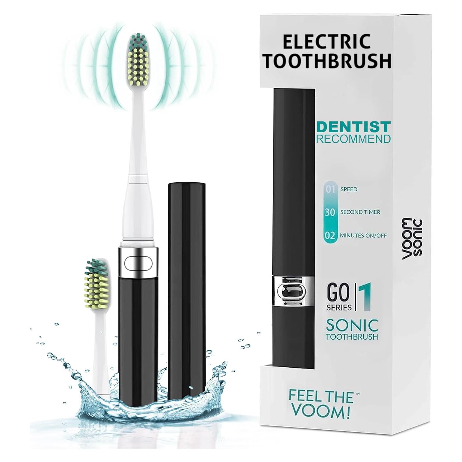 Cepillo de Dientes Eléctrico de Viaje Voom Sonic Go 1 - Negro