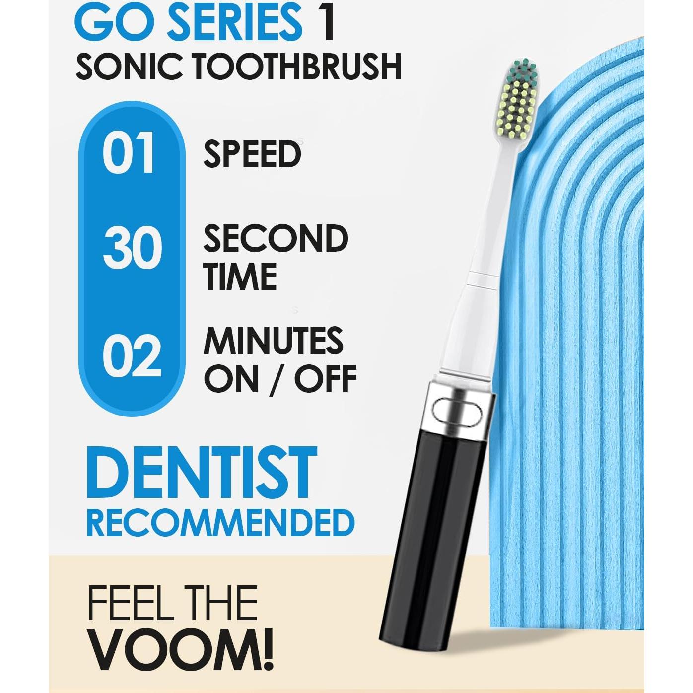 Cepillo de Dientes Eléctrico de Viaje Voom Sonic Go 1 - Negro