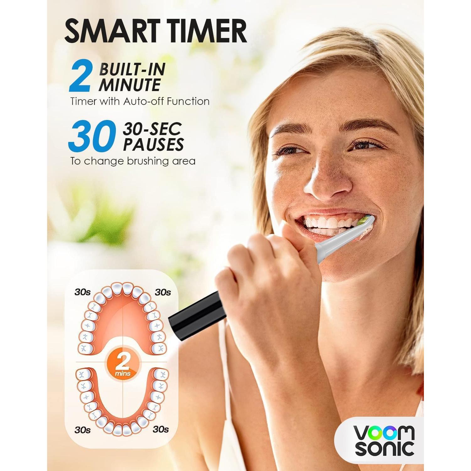 Cepillo de Dientes Eléctrico de Viaje Voom Sonic Go 1 - Negro