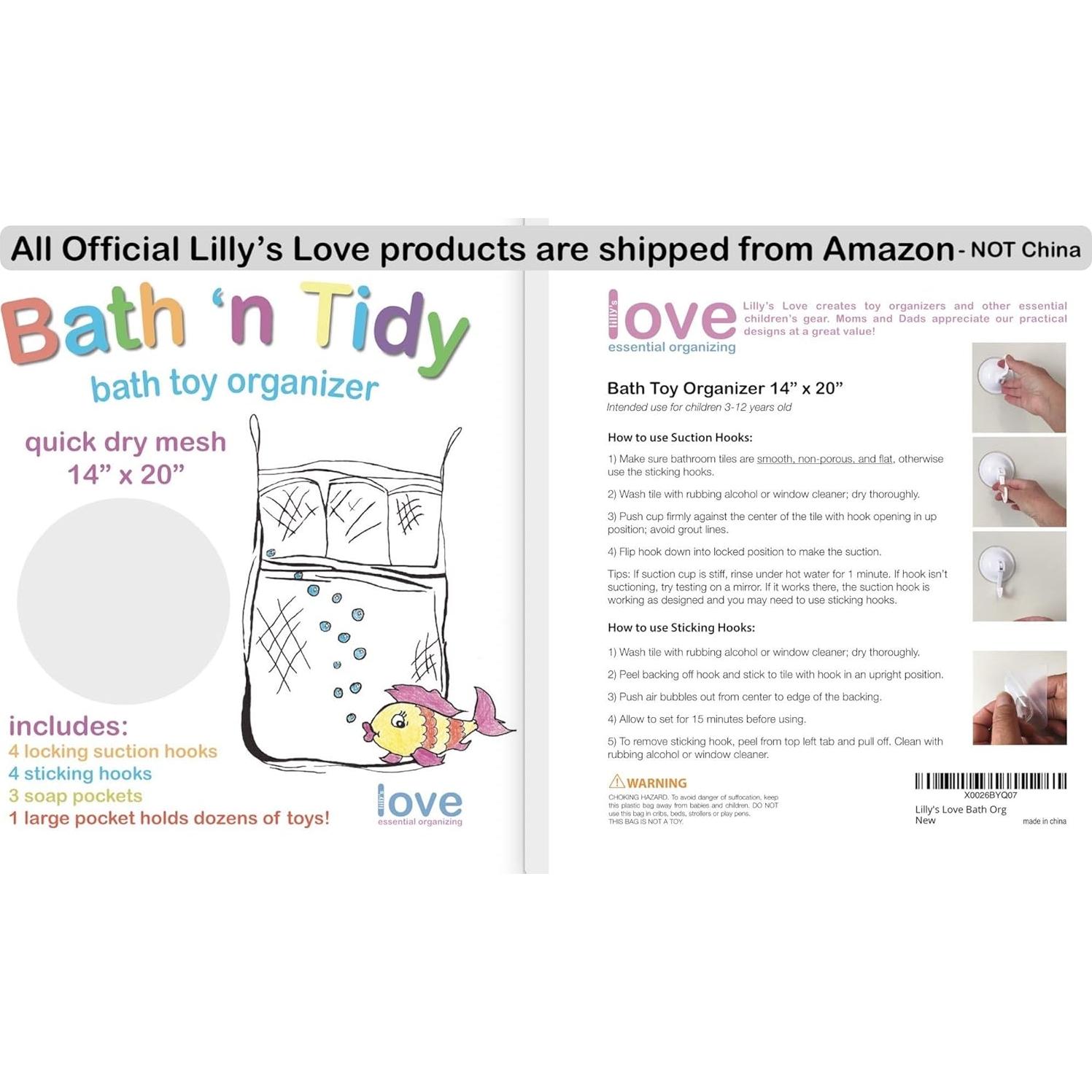 Organizador de Juguetes de Baño Lilly's Love - Grande 35.5x50.8cm