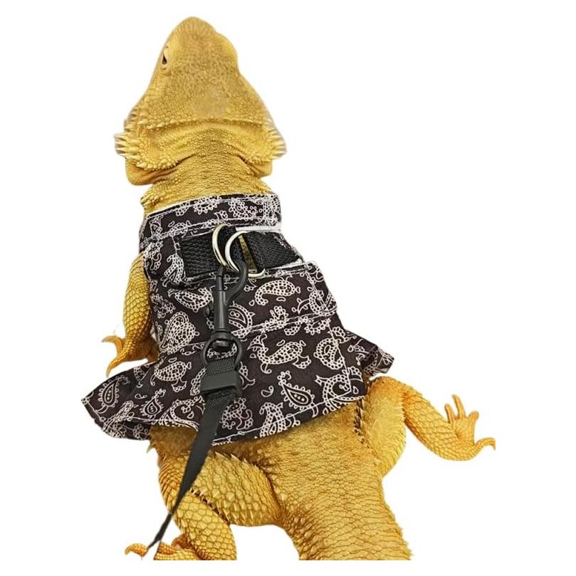 Conjunto Arnés y Correa FORZENA para Reptiles Negro M