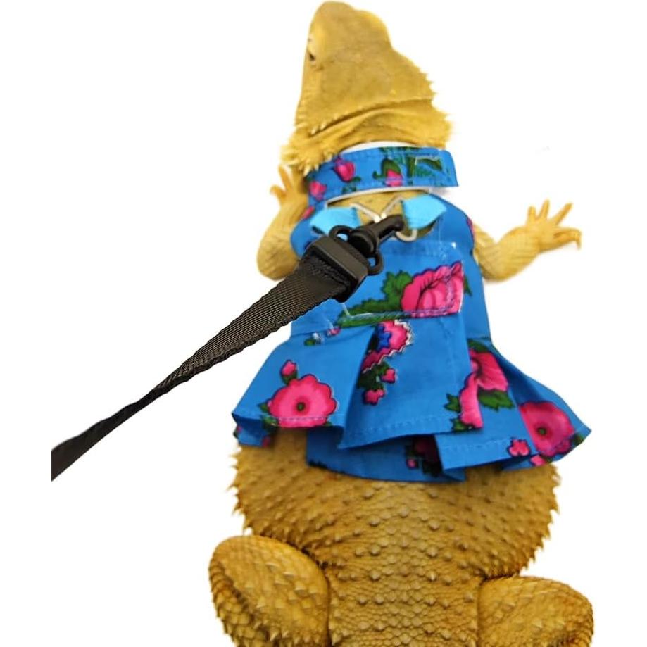 Conjunto Arnés y Correa FORZENA para Reptiles Negro M