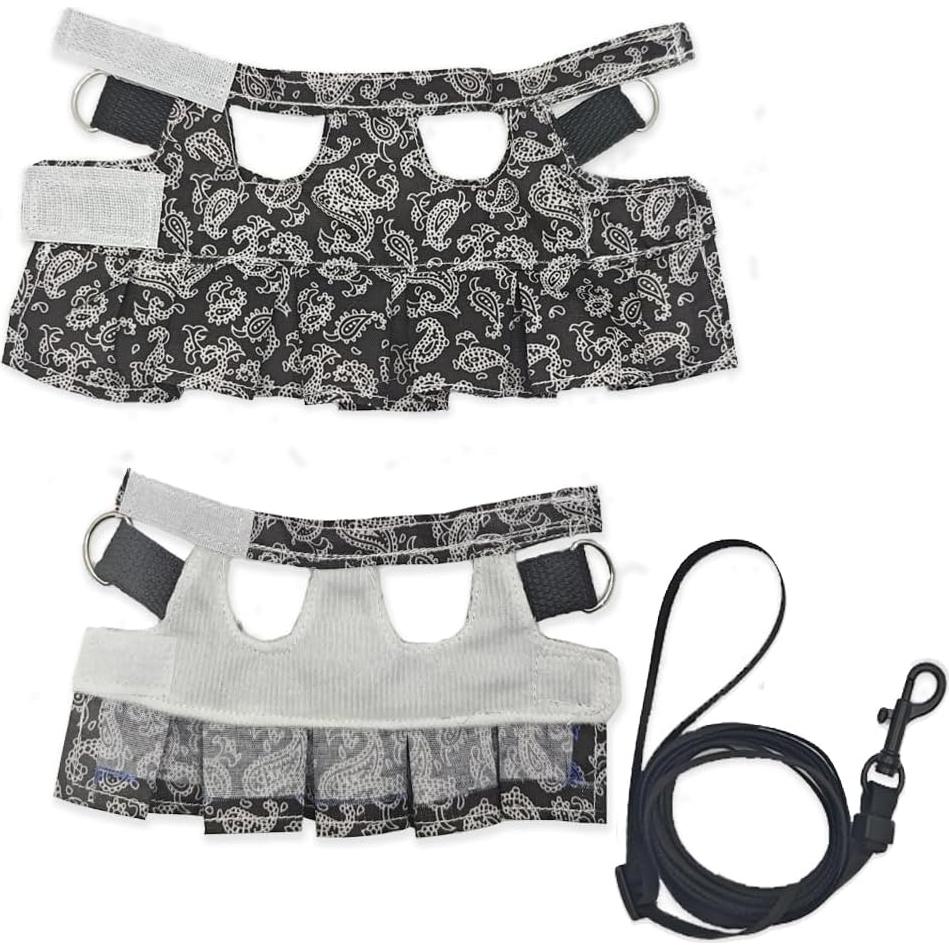 Conjunto Arnés y Correa FORZENA para Reptiles Negro M