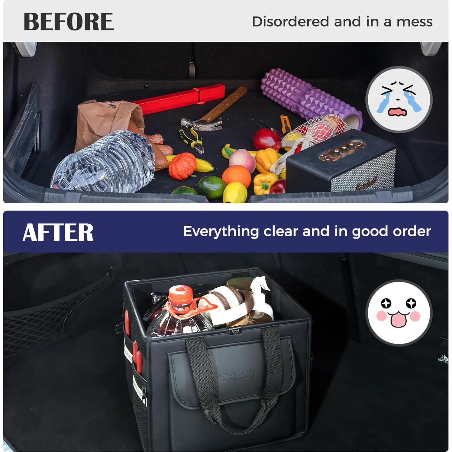 Organizador de Maletero Coverado CORZ002 de Cuero Nappa 30L