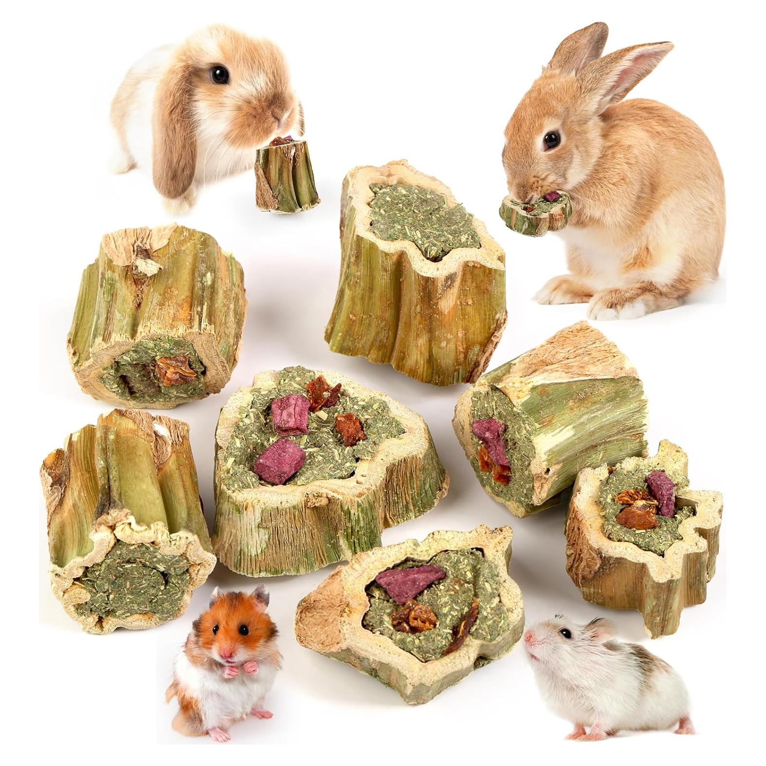 Juguetes de Masticar para Conejos Abizoo 100g con Heno y Verduras