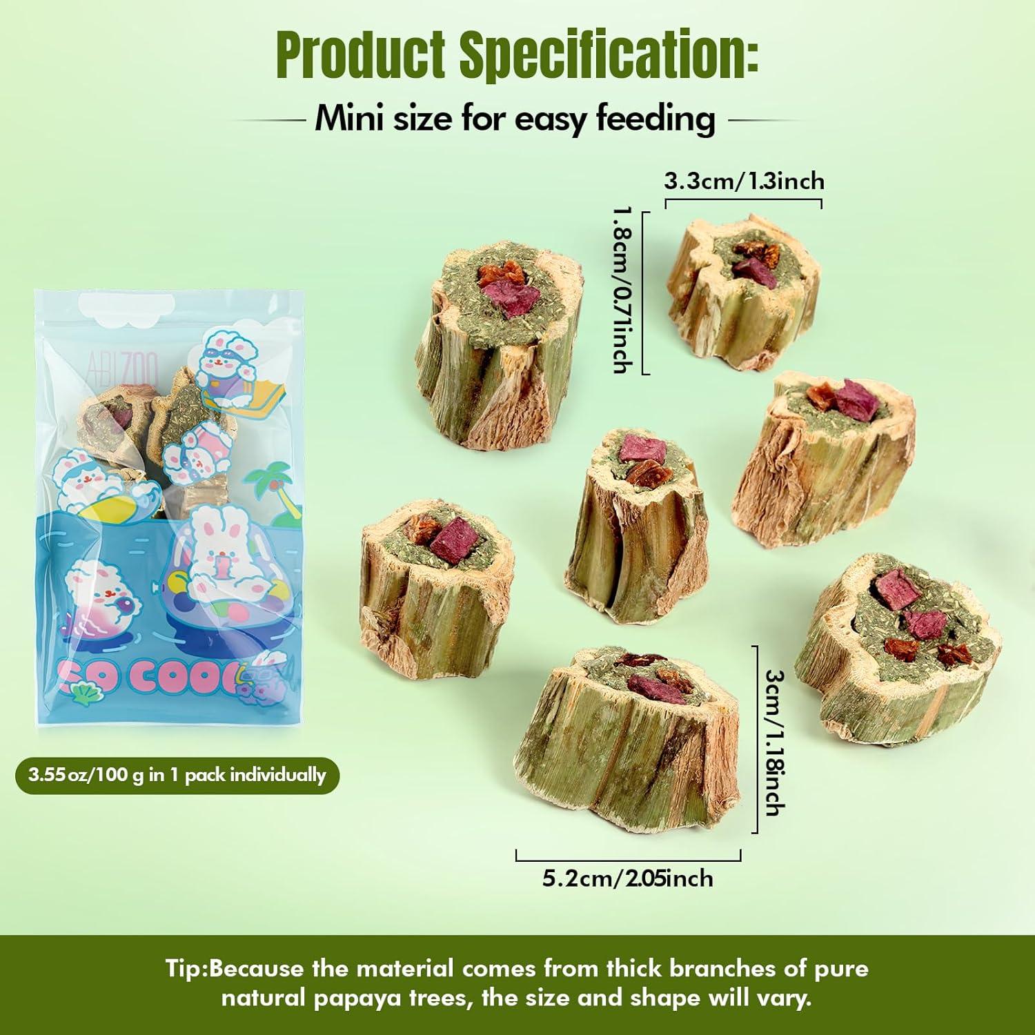 Juguetes de Masticar para Conejos Abizoo 100g con Heno y Verduras