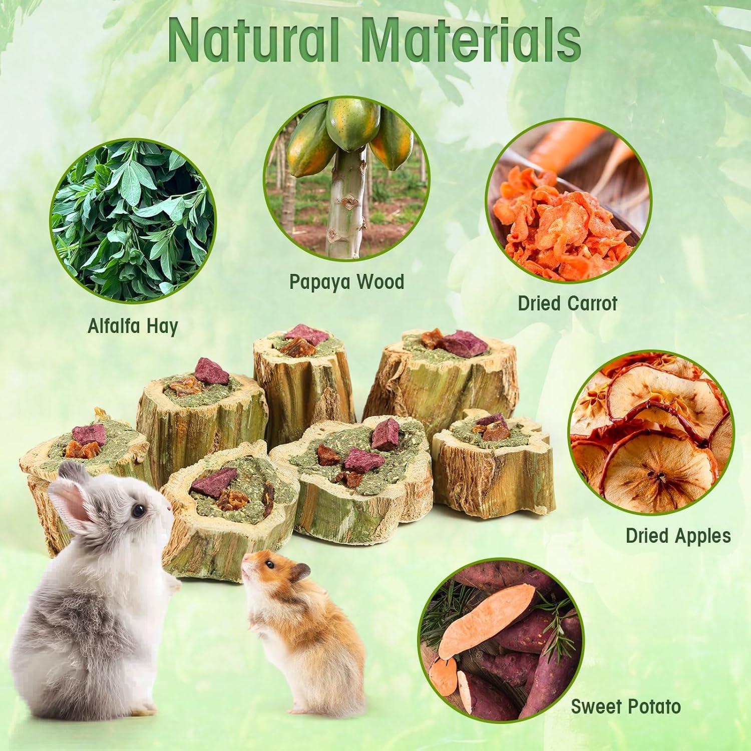 Juguetes de Masticar para Conejos Abizoo 100g con Heno y Verduras