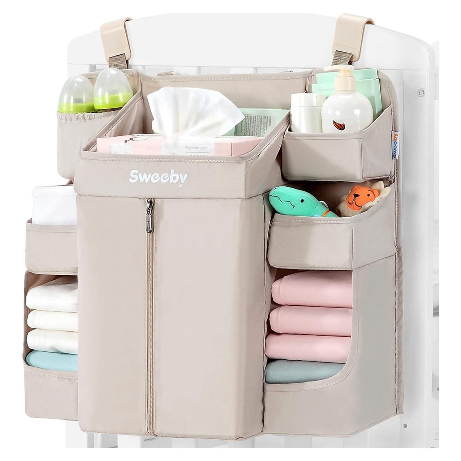 Organizador de Pañales Colgante Sweeby Crema - Caddy Multifuncional