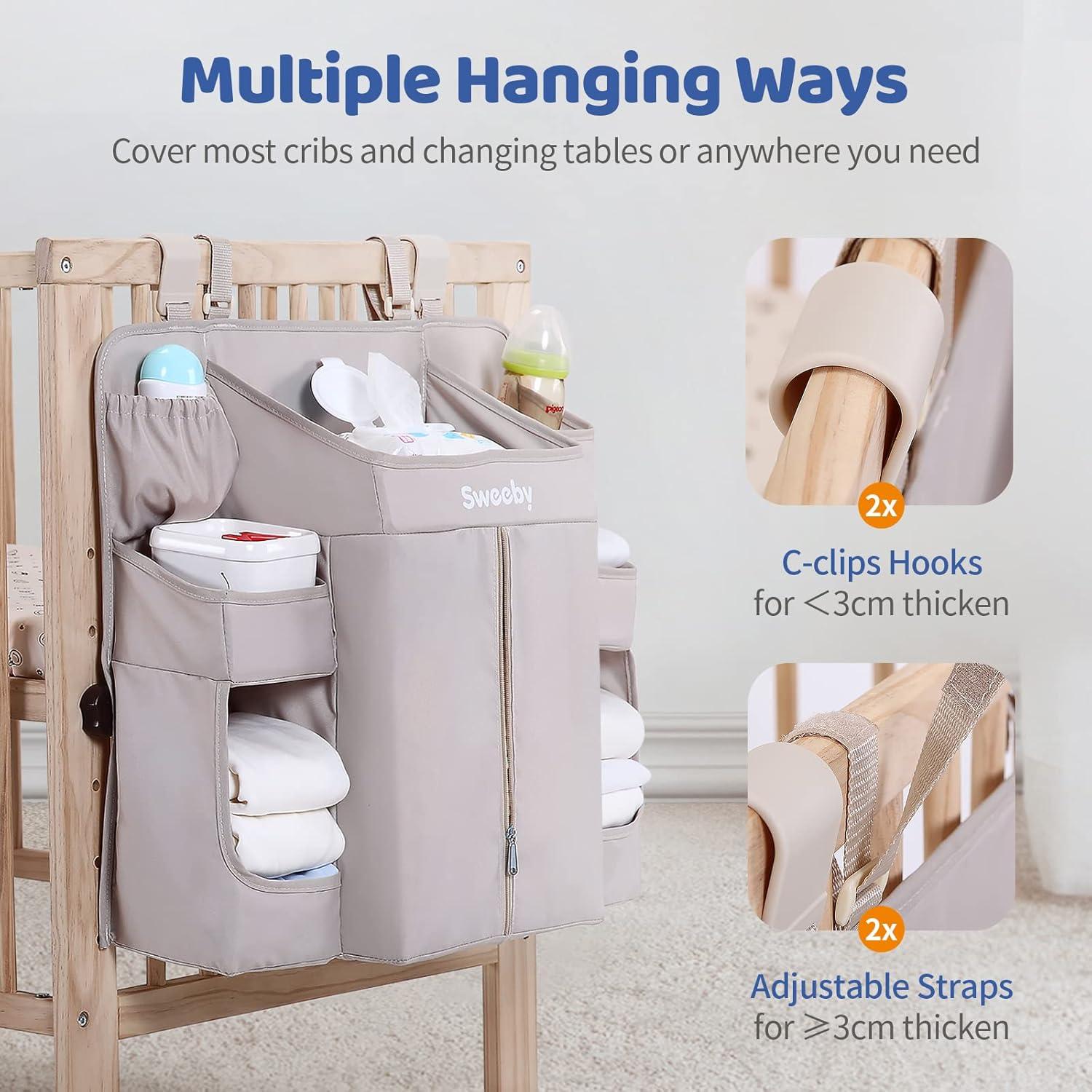 Organizador de Pañales Colgante Sweeby Crema - Caddy Multifuncional