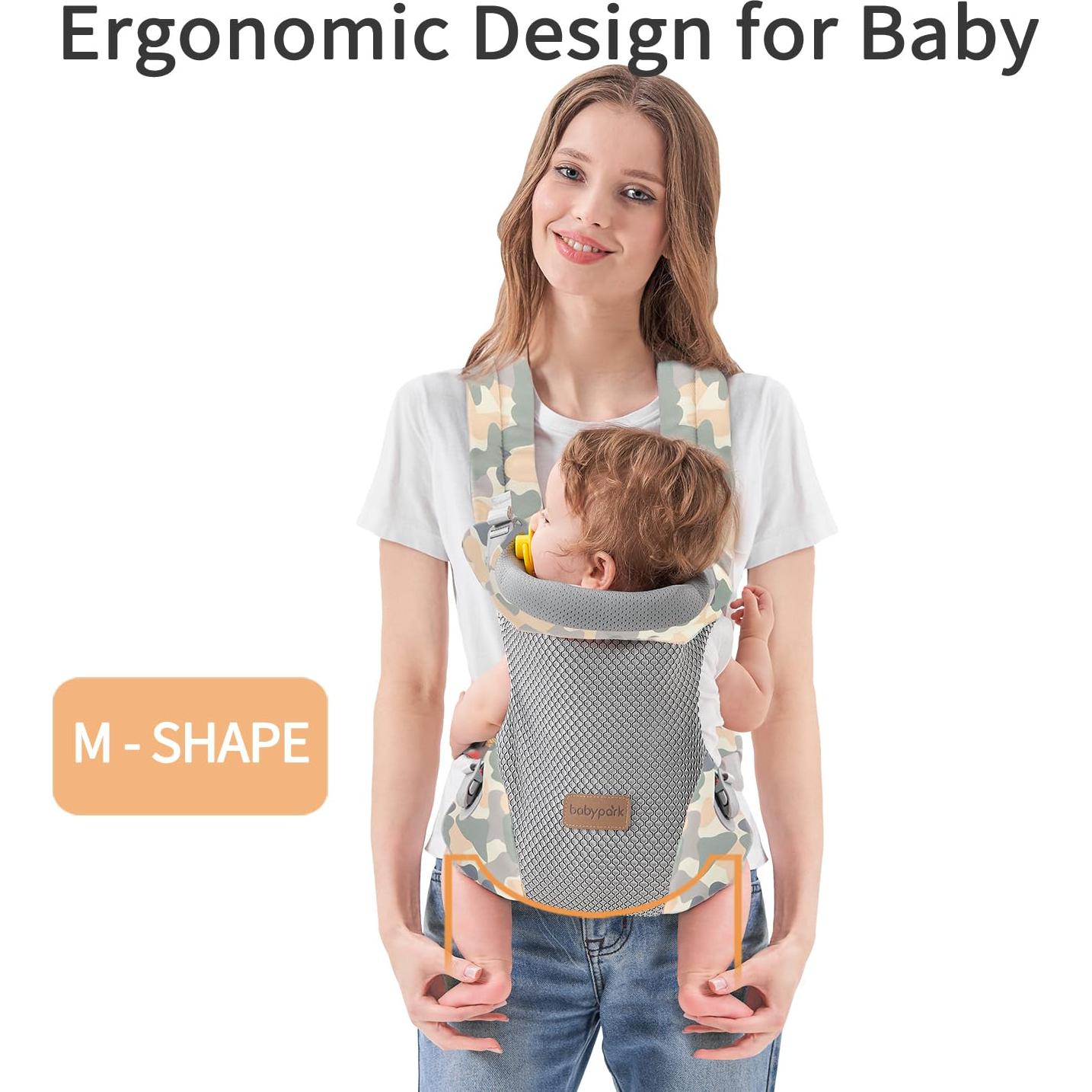 Portabebés 3 en 1 Ergonómico Camuflaje 3.4-20.4 kg