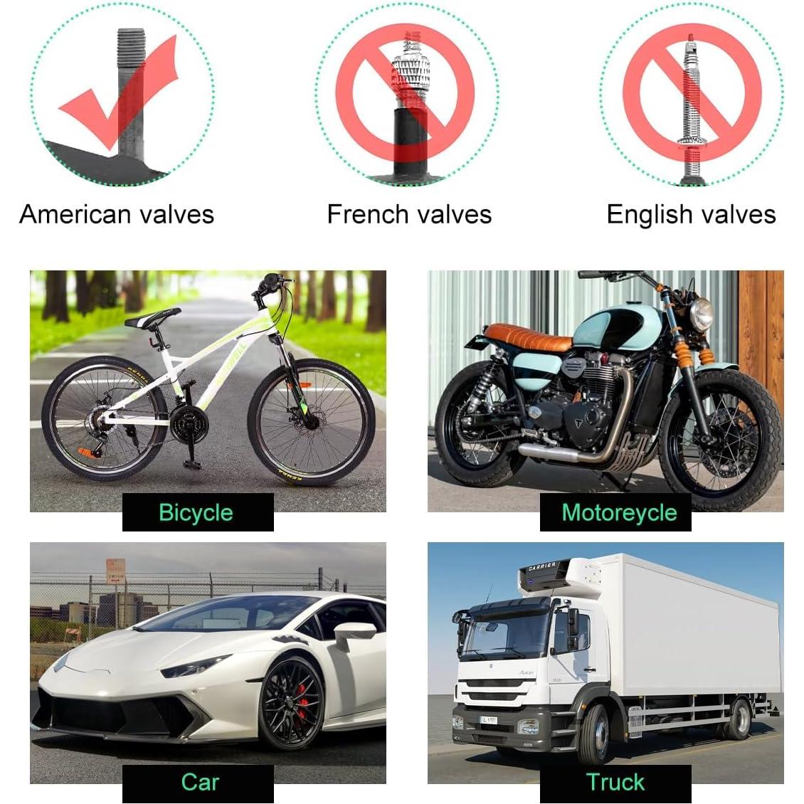 4 Tapas de Válvula de Neumático Gasedin Estilo Calavera Negro