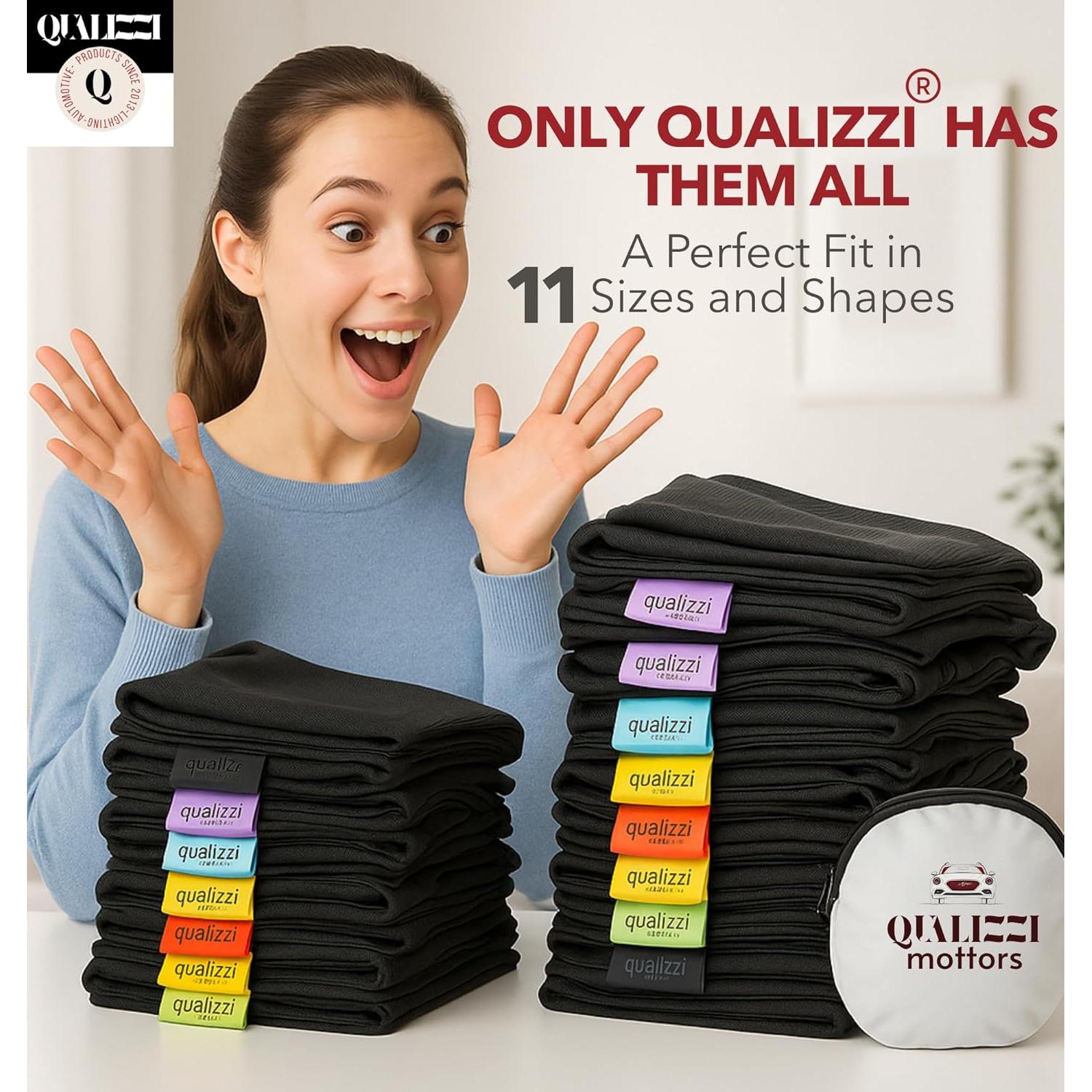 Pantallas Solares para Ventanas de Autos Qualizzi XL - Paquete de 2