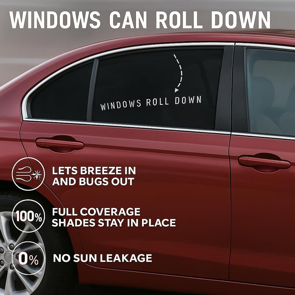 Pantallas Solares para Ventanas de Autos Qualizzi XL - Paquete de 2