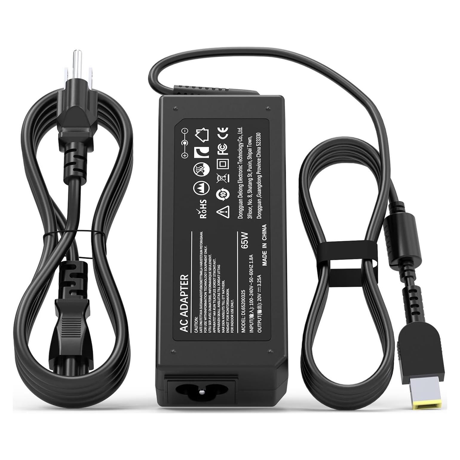 Cargador de Laptop 65W Punta Cuadrada Amarilla Lenovo