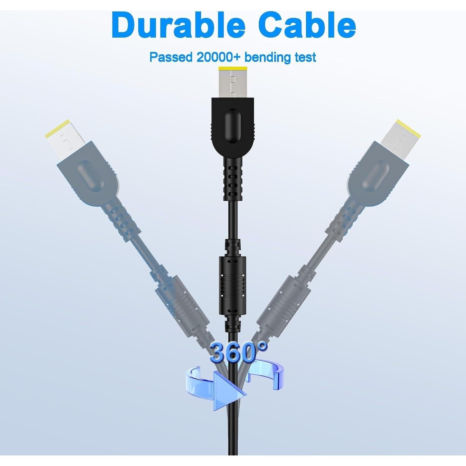 Cargador de Laptop 65W Punta Cuadrada Amarilla Lenovo