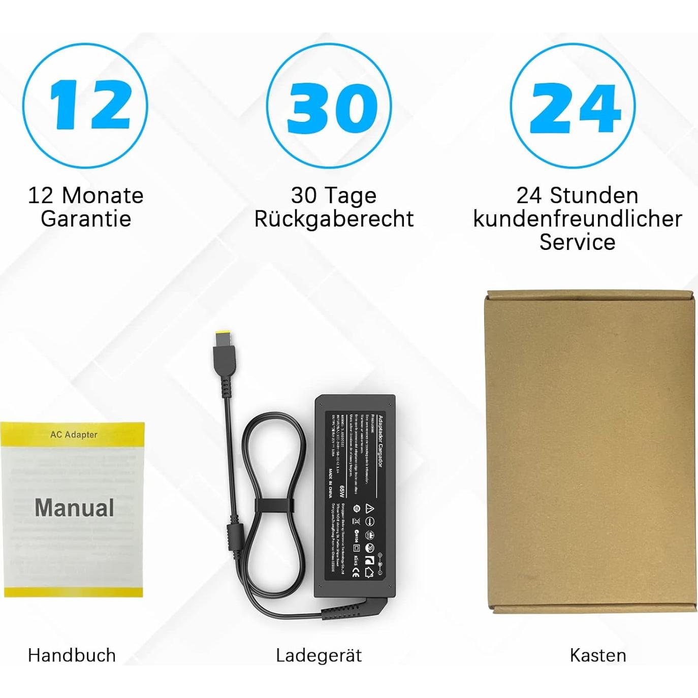 Cargador de Laptop 65W Punta Cuadrada Amarilla Lenovo