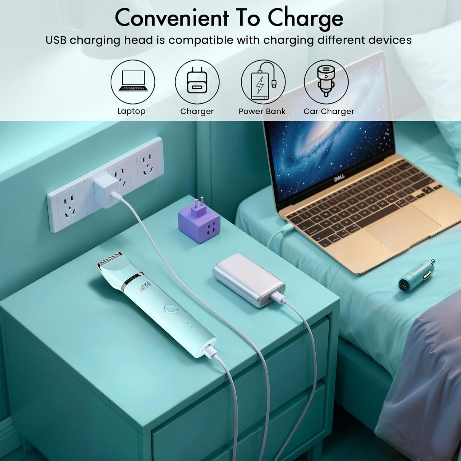 Recortadora Eléctrica de Bikini AIBRIT PRO YP-7017 IPX7 Azul