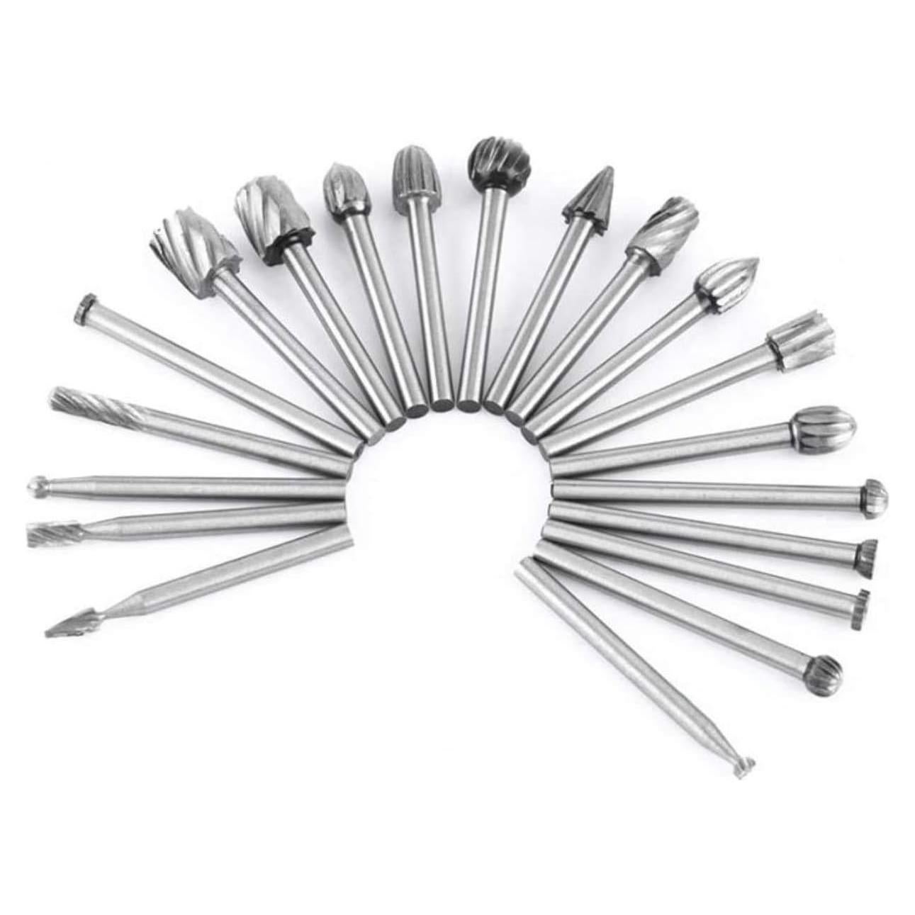 Juego de Fresas Rotativas HSS APlus 20 Piezas 3mm para Carpintería