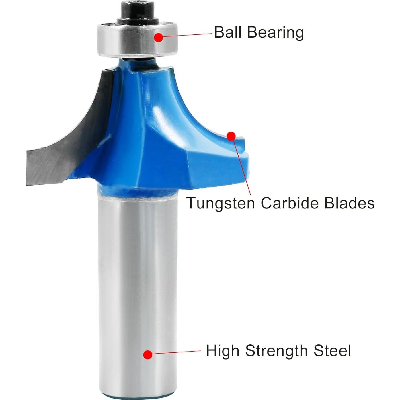 Bit Router Redondeado LDEXIN 25.4mm Eje 12.7mm Azul