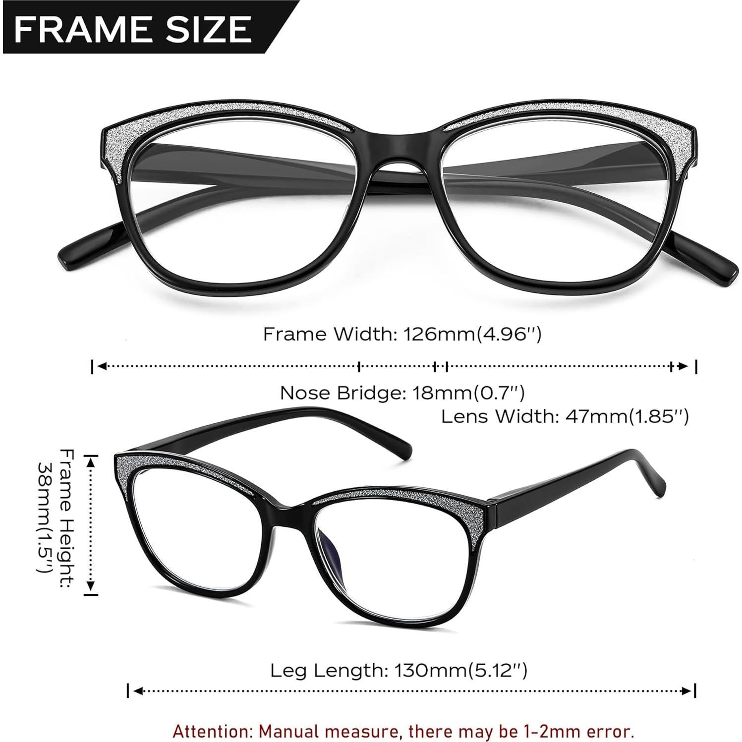 Gafas de Lectura Ojo de Gato FEISEDY con Filtro Luz Azul 1.0x