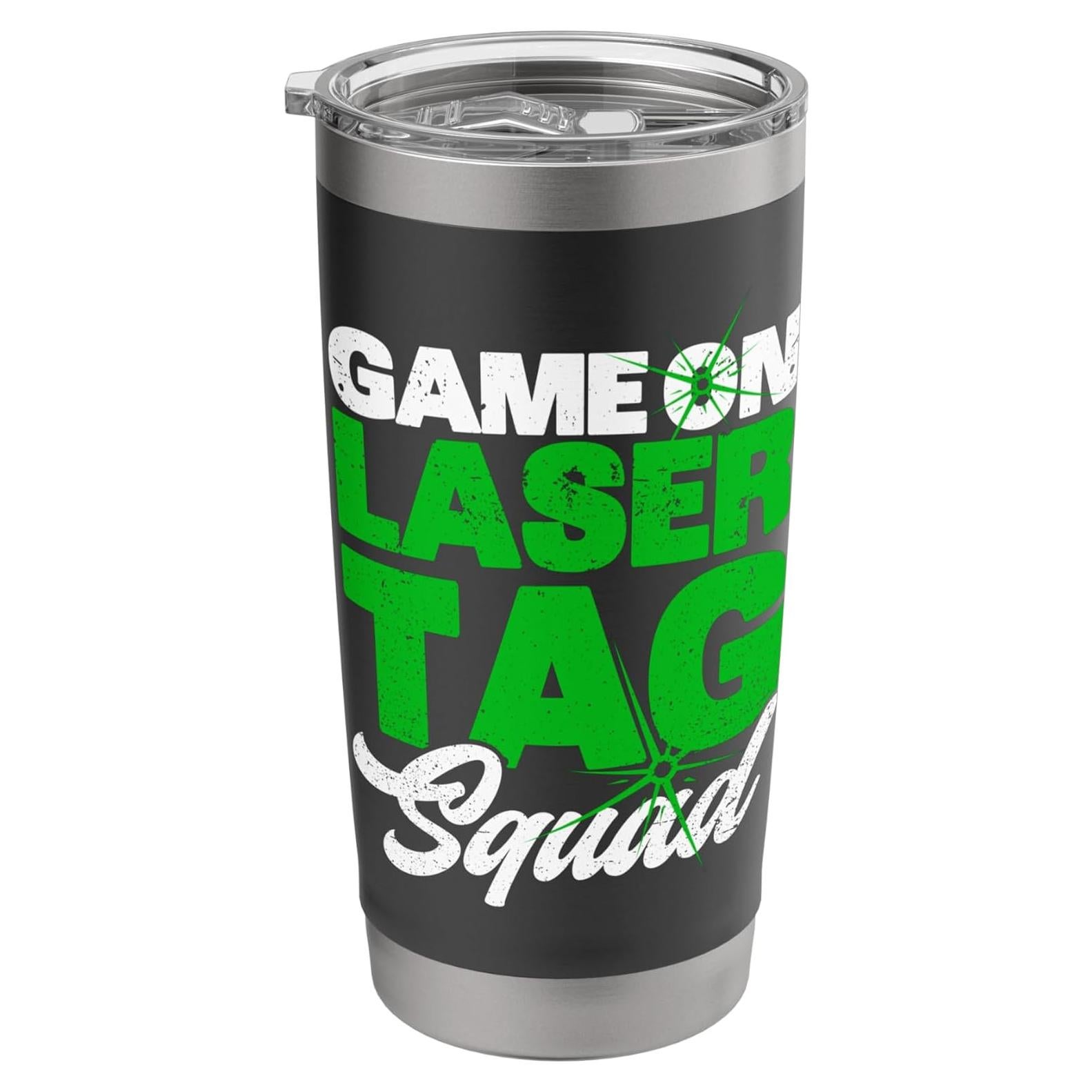 Vaso de Acero Inoxidable Aislado 20 oz Favores de Fiesta Laser Tag