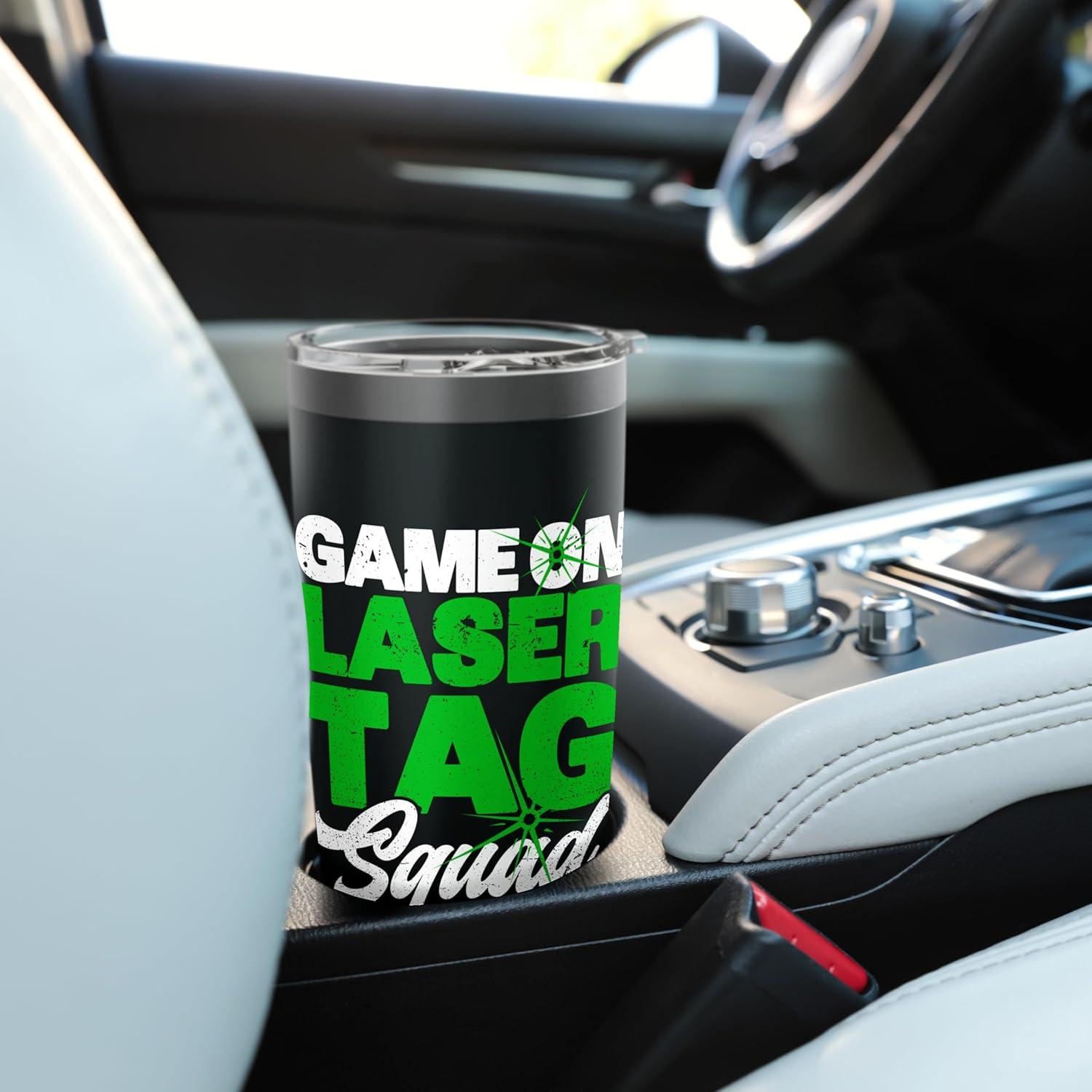 Vaso de Acero Inoxidable Aislado 20 oz Favores de Fiesta Laser Tag