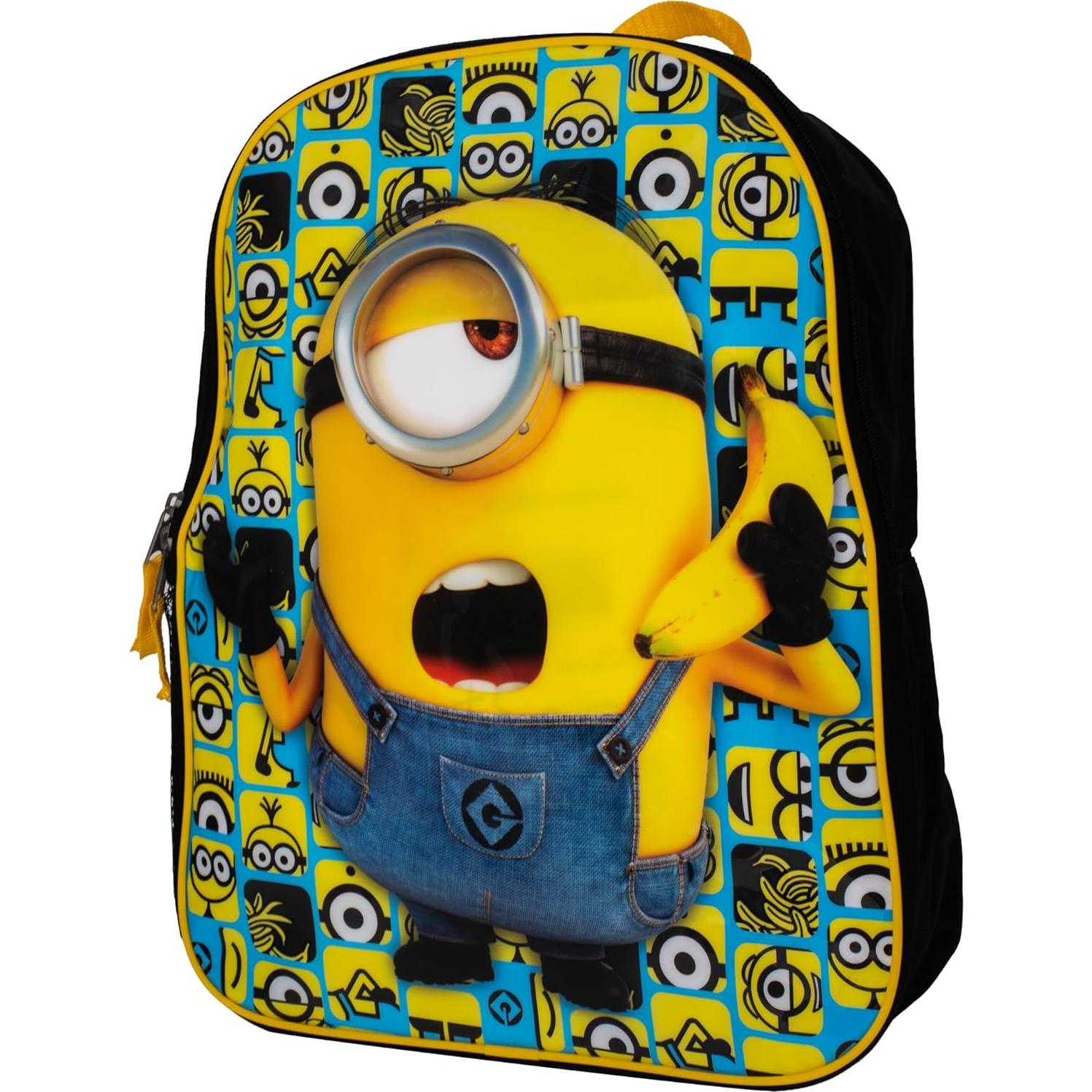 Mochila Escolar Niños Minions Stuart 38.1x30.5x12.7cm
