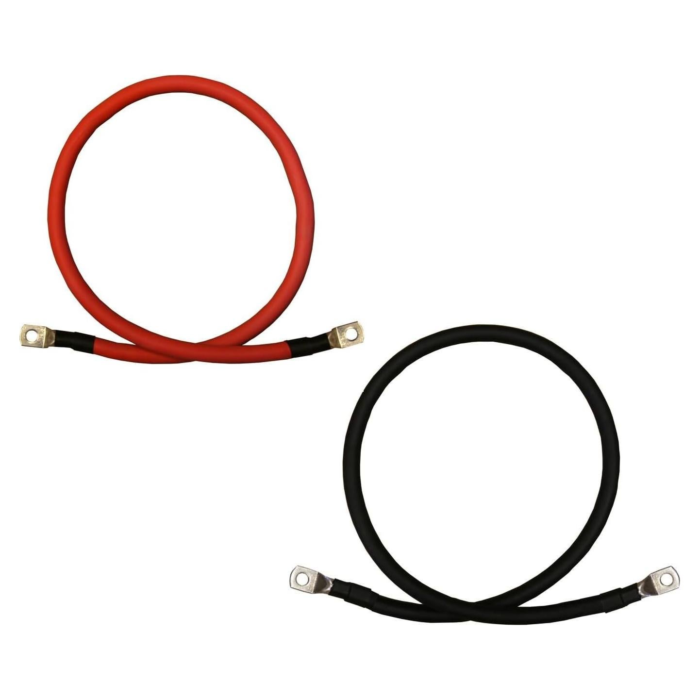 Cables de Batería de Cobre Puro WindyNation 2 AWG 0.3 m