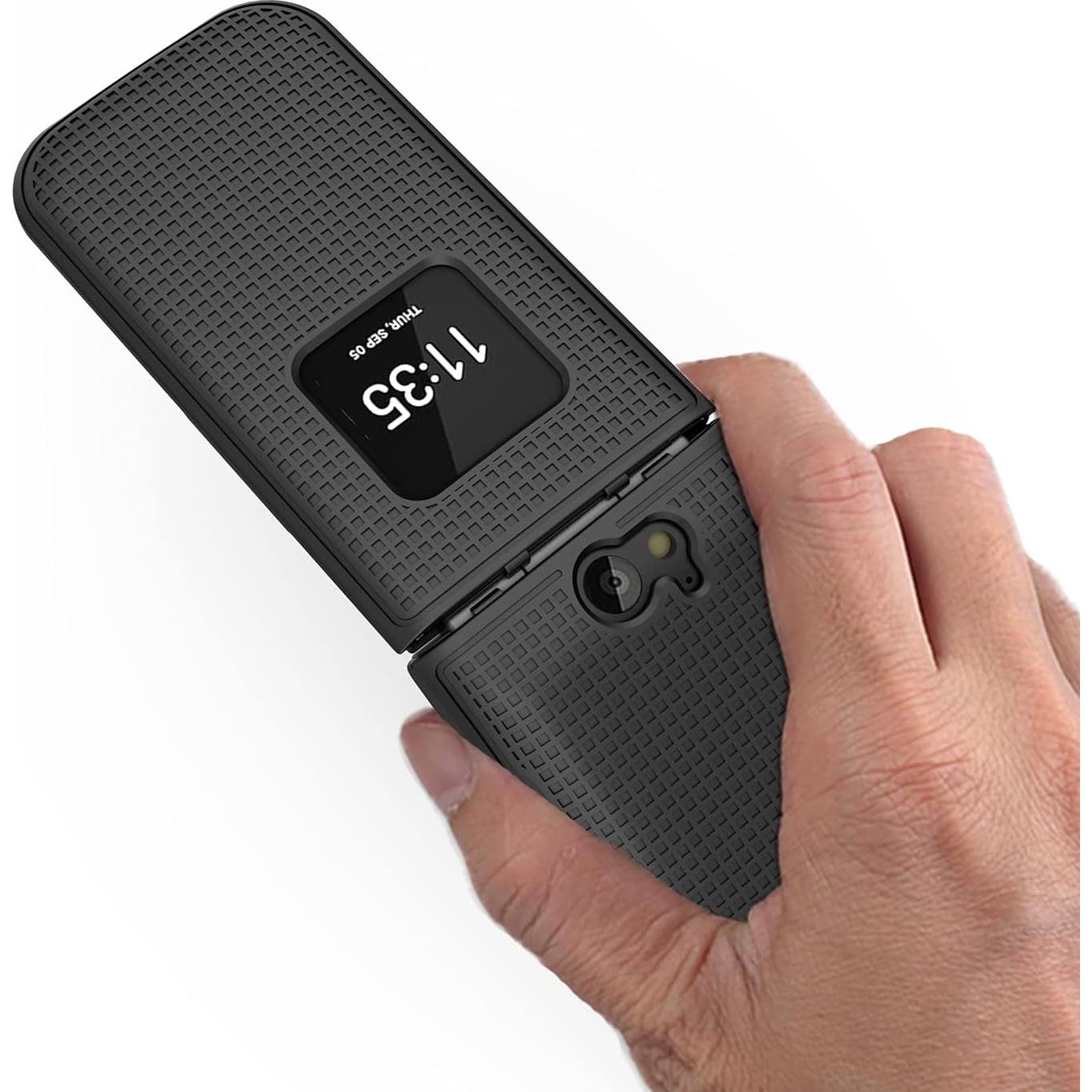 Funda Dura Nakedcellphone para Nokia 2720 V Flip Negro