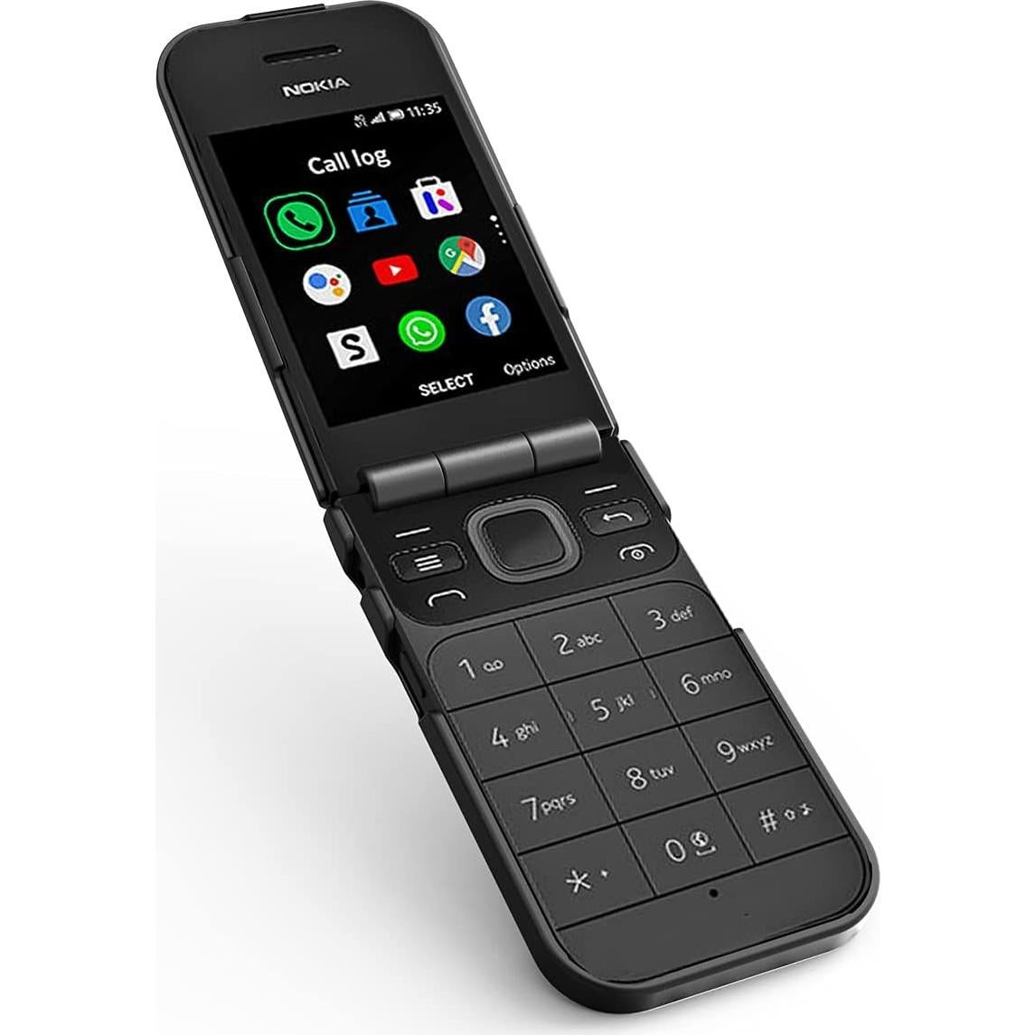 Funda Dura Nakedcellphone para Nokia 2720 V Flip Negro