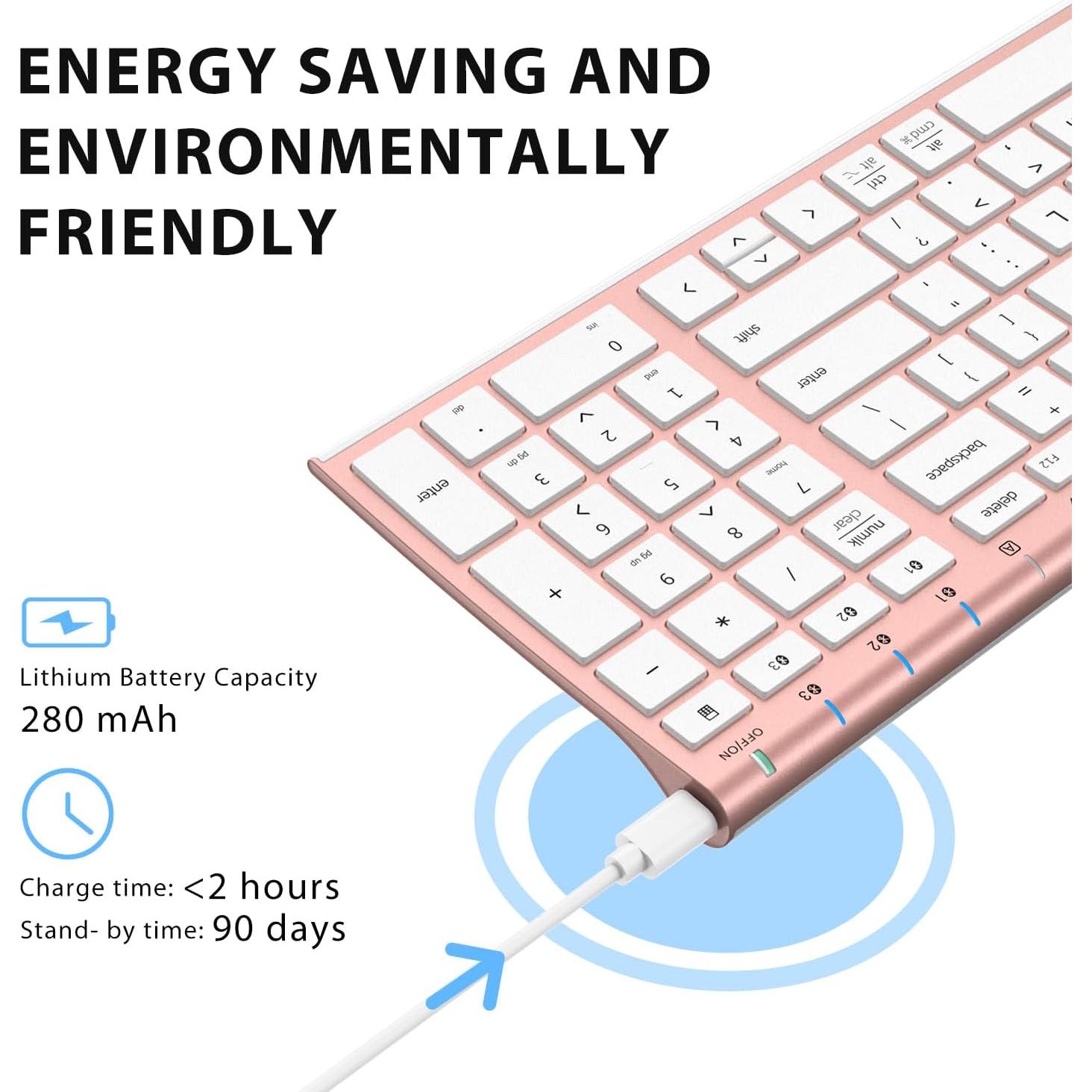 Teclado Bluetooth iClever BK10 Compacto Multi Dispositivo