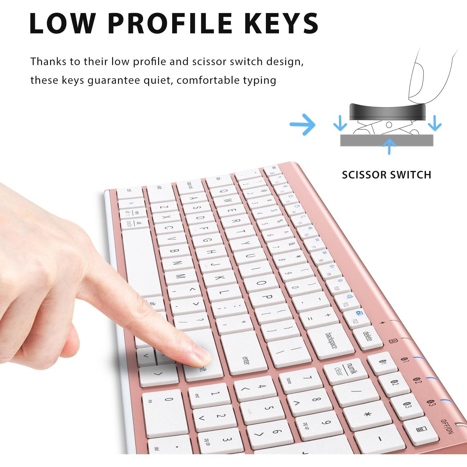 Teclado Bluetooth iClever BK10 Compacto Multi Dispositivo
