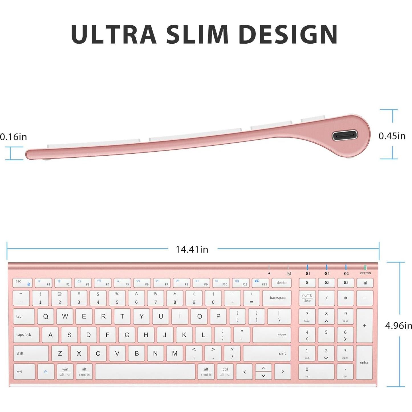 Teclado Bluetooth iClever BK10 Compacto Multi Dispositivo