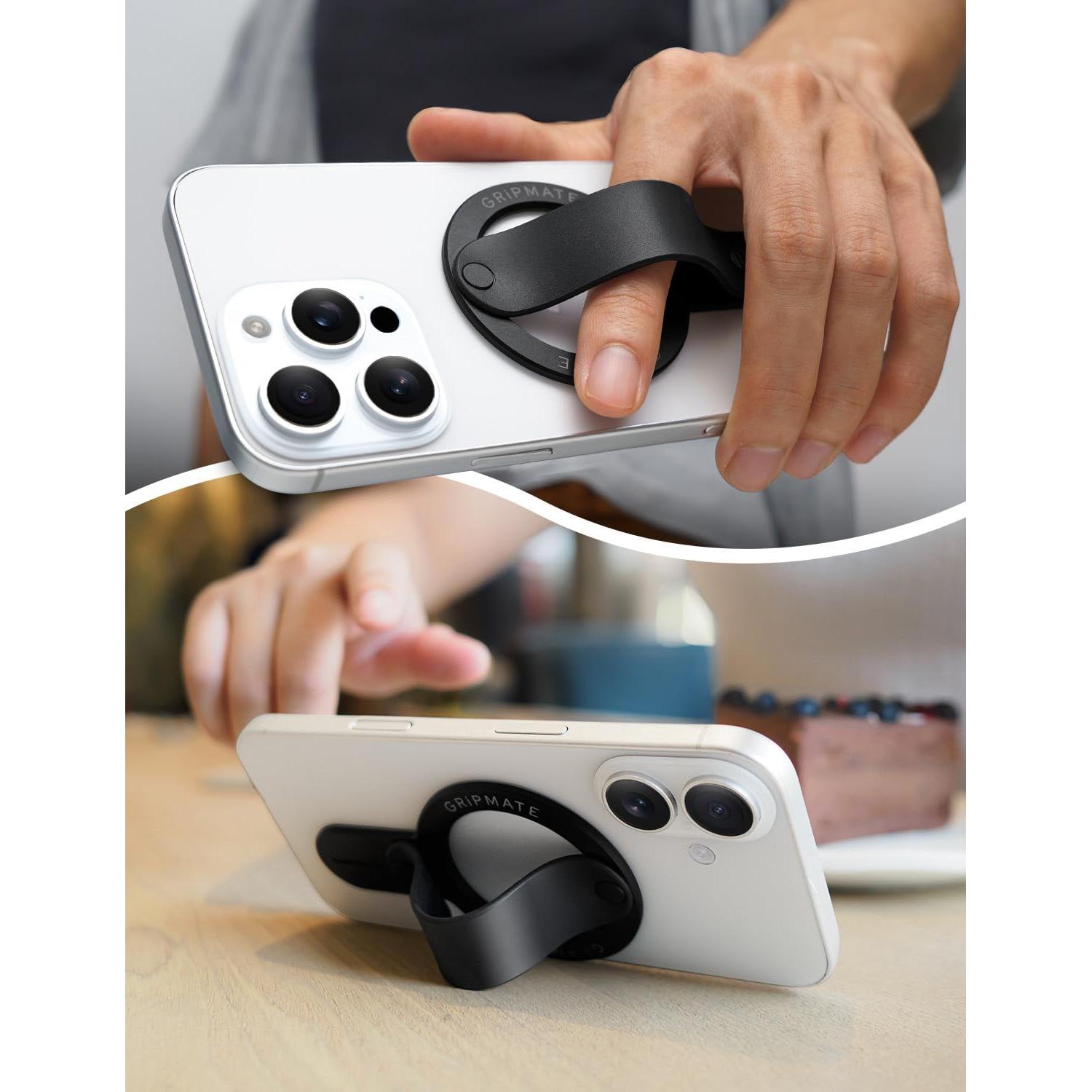 Soporte Magnético GripMate para iPhone 16/15/14/13/12 - Negro